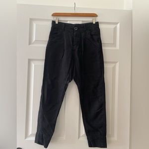 Free People black baggy pants. Size 0. Elastic waist in the back.